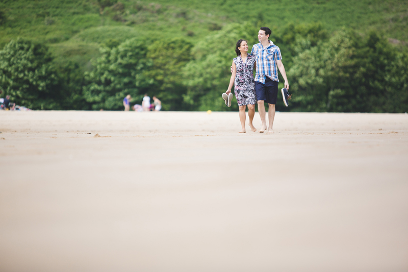 Engagement shoot on the Gower by Whole Picture Weddings