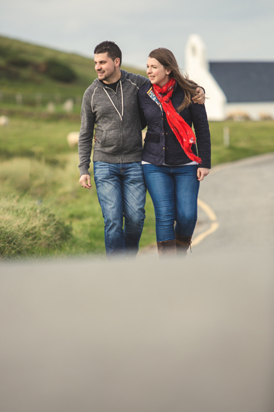 Pre-wedding photoshoot at Mwnt Church by Whole Picture Weddings