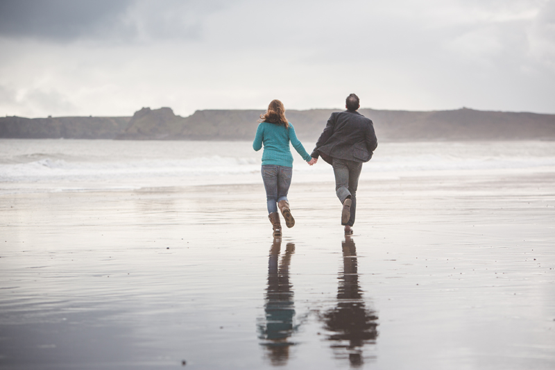Winter Pre-wedding shoot in Tenby, west Wales by Whole Picture Weddings